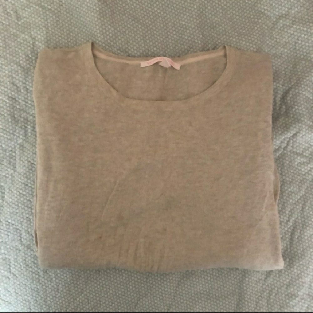 Beige Knit w/ Lace Detail Sweater by VS